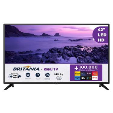 Imagem de Smart TV LED 42" Britânia BTV42G6FR2CP com Tela Plana, Wi-Fi, HDMI e USB