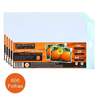 Imagem de Papel Fotográfico 130g Brilhante A4 210x297mm Marpax 600 Fls