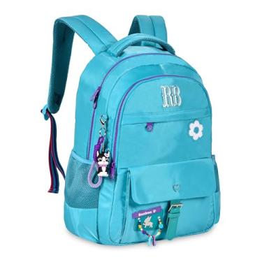 Imagem de Mochila Escolar De Costas Rebecca Bonbon Soft Nylon Miçangas RB24103 (Azul)