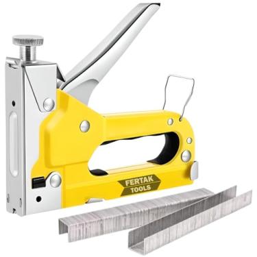 Imagem de Grampeador Manual Profissional Tapeceiro Madeira Pressão Grampos 4-14mm | Fertak