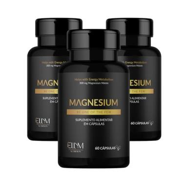 Imagem de Magnesio Dimalato 300mg Puro ELLYM NUTRITION 180 Cápsulas Formação de Ossos Metabolismo Energético Magnesium Malate