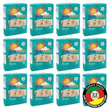 Imagem de FRALDA DESCARTÁVEL HIGIÊNICA BABY DREAM - Tamanho "M" - 01 Fardo - 06 Pacotes - 300 Fraldas