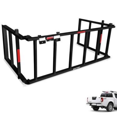 Imagem de Extensor de Caçamba Frontier 2008 a 2016 Rampa Preto Reforçado 350kg Gtnox
