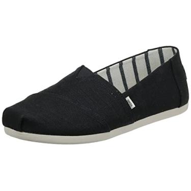 Imagem de TOMS Alpargata Oxford feminino, Lona preta Heritage, 39