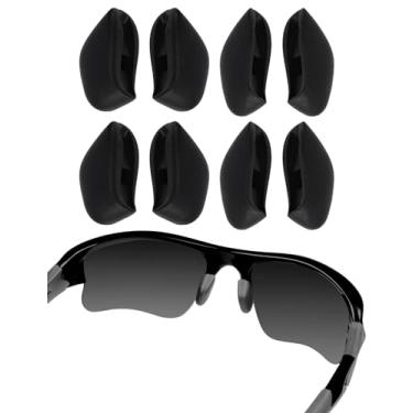 Imagem de Bwake Almofadas de reposição para óculos de sol Oakley Flak Jacket XLJ/Flak 2.0 XL/Half Jack XLJ/Half Jacket 2.0 XL - preto e preto