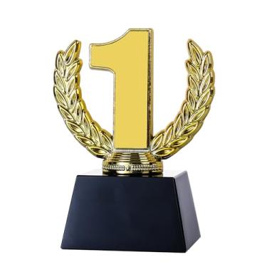 Imagem de LONGWIN Crystal Gold First Place Trophy Award, pequeno troféu de vencedor em branco para eventos esportivos/competição, show de talentos/lembrancinha de festa