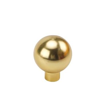 Imagem de Maçaneta dourada de alumínio com furo único, maçaneta redonda para gaveta de guarda-roupa, móveis para armário de cozinha, maçaneta pequena para porta, decoração de casa, a08