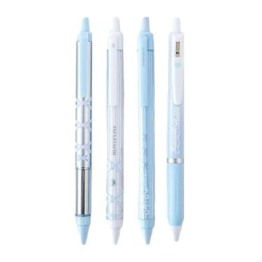 Imagem de Joucien 4 peças/caixa - caneta neutra com alça de 0,38/0,5 mm, pressão simples, preta, caneta neutra - azul (pacote com quatro)