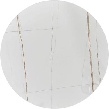 Imagem de Prato de servir giratório de mesa redonda, bandeja giratória de mesa giratória grande de mármore grande de 12 mm de espessura, preto fosco, 100 cm (39 polegadas)