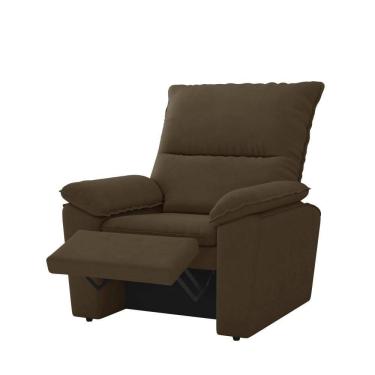 Imagem de Poltrona do Papai Reclinável para Sala Besthouse Copenhagen Premium Veludo Tabaco