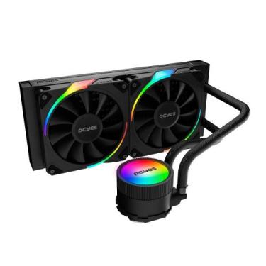 Imagem de Water Cooler Pcyes Sangue Frio 3 ARGB 240mm, TDP 250W, Radiador Alumín
