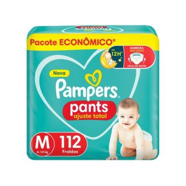 Imagem de Fralda Calça Pampers Pants Ajuste Total Tam. M 6 a 10kg 112 Unidades, 