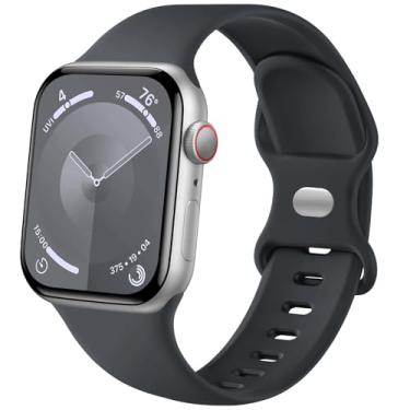Imagem de Pulseira de relógio Lenrao, Esportiva, Ajustável, Impermeável, Silicone, Masculina, Compatível com iWatch, Apple Watch Séries 10/9/8/7/6/5/4/3/2/1 SE Ultra de 46, 45, 44 e 42 mm