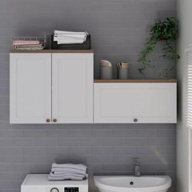 Imagem de Armário Multiuso Acquaflex 3 Portas Clean Branco Fosco - Genialflex, B