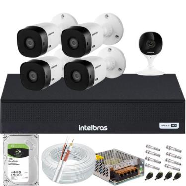 Imagem de Kit 4 Camera de Segurança Intelbras Alta Resolução 1120 Vhl Hd 1tb + 1