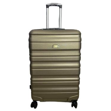 Imagem de Mala de Viagem Grande Rígida Rodas Duplas 360º Segredo Bege - Hinza