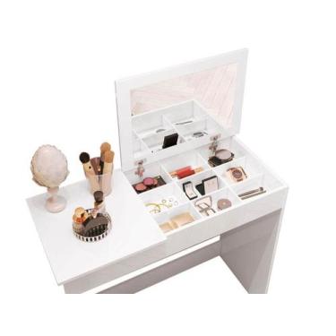 Imagem de Penteadeira com Espelho e Porta Joias Paris Branco - Poli Móveis - Pol