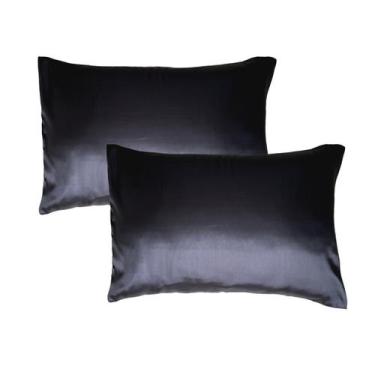 Imagem de Kit com 2 Fronhas De Cetim Travesseiro Fronha Capa 50x70cm Protetoras 