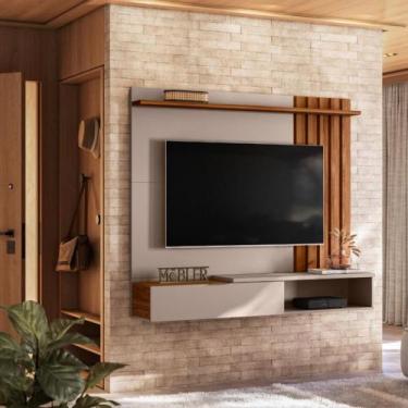 Imagem de Painel para TV até 70 Polegadas Ripado 1 Porta Vegas Mobler, Grigio Fo