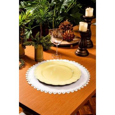 Imagem de Sousplat Redondo Amarelo Polipropileno 33Cm Rafimex