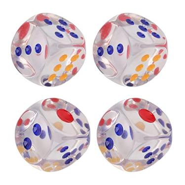 Imagem de Conjunto de Dados de 6 Lados, 10pcs 2,5 Cm Conjunto de Dados de Jogo de Dados de Seis Lados Cores Translúcidas Dados de Jogo Padrão Dados de Jogos de Tabuleiro Dados para Barra