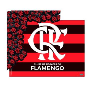 Imagem de Kit festa Flamengo Decoração 25 Balões Preto + Painel TNT GG - Fescolo