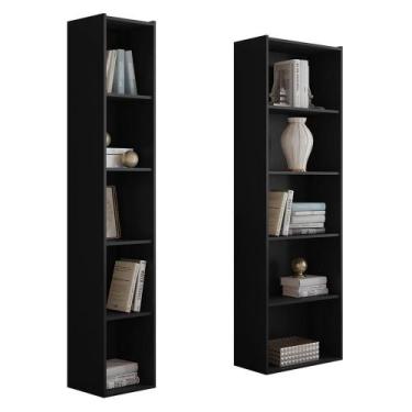 Imagem de Kit Estante Livreiro Janaina e Luiza com Prateleiras - AJL Móveis, Pre