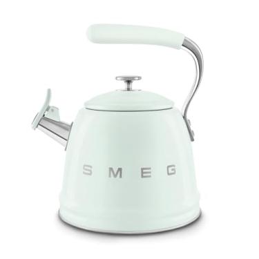 Imagem de SMEG Chaleira de assobio retrô para fogão, 2,4Q (verde pastel)
