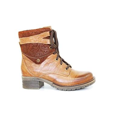 Imagem de Dromedaris Kara Combat Bota confortável com cadarço e zíper interno, Marrom, 35