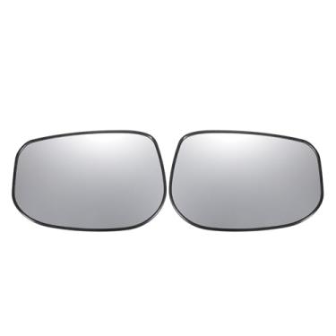 Imagem de X AUTOHAUX Par de reposição de vidro retrovisor esquerdo direito do carro com placa de suporte vidro branco não aquecido para Honda Jazz Fit 2009-2013