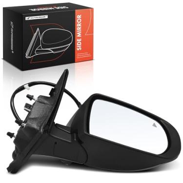 Imagem de A-Premium Espelho retrovisor elétrico do lado do passageiro - compatível com Jeep Compass 2017-2022 - Espelho retrovisor externo preto dobrável manual aquecido com detecção de ponto cego de seta
