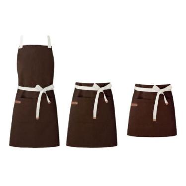 Imagem de Avental Marrom e Cintura Cafeteria Barbearia Jardinagem 3un - CASACHA