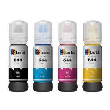Imagem de Kit 4 Tintas T544 Lion Ink Para Impressoras Epson L1250 L3110 L3150 L3