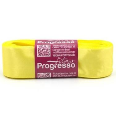Imagem de Fita Cetim Amarelo Canário 242 Progresso 10 metros - Fitas Progresso, 
