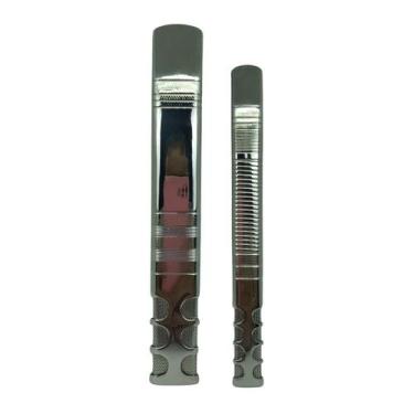 Imagem de Kit tereré bomba premium tela inox prata 18 cm + bomba super premium 2