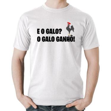 Imagem de Camiseta Algodão E o galo O galo ganhô! - Foca na Moda, Branco, GGG