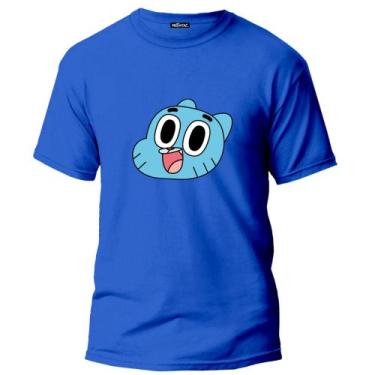 Imagem de Camiseta Gumball Infantil E Adulto Lançamento - Vinis Store, Azul bic,