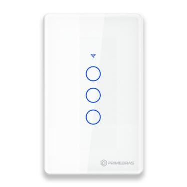 Imagem de Interruptor Inteligente 3 Botões Primebras 110v 220v, Branco