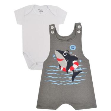 Imagem de Conjunto Bebê 2 peças Jardineira e Body Verão Menino - KiMagia, Jar029