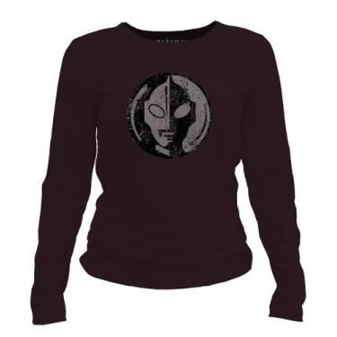 Imagem de Camiseta manga longa feminina - Ultraman - DASANTIGAS, Nutmeg, Nutmeg,