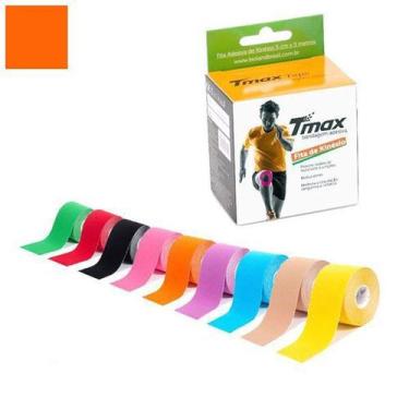 Imagem de Fita Kinésio Bandagem Adesiva Funcional Profissional Tmax, Laranja