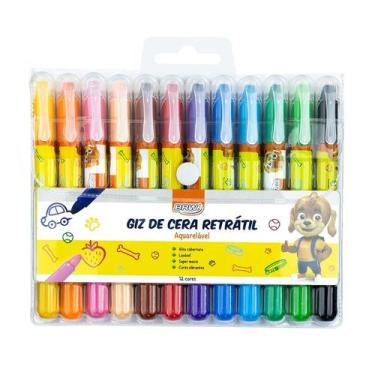 Imagem de Giz De Cera Retrátil Aquarelavél 12 Cores - BRW