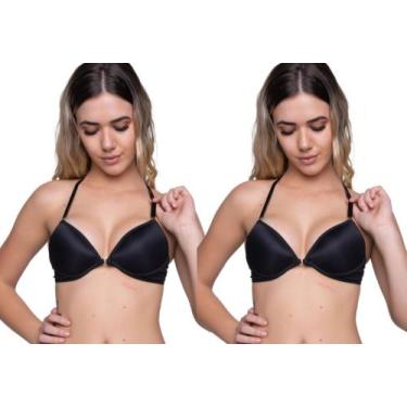 Imagem de Kit 2 Sutiã De Bojo Nadador Liso Abertura Frontal Casual Casual Básico