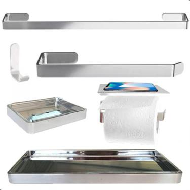 Imagem de Kit Acessórios Para Banheiro Cromado 6 Peças - VSA