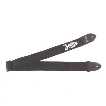 Imagem de Correia Preta Basso para Baixo / Violão / Guitarra Peixe Jesus - NY01P