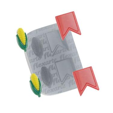Imagem de Molde De Silicone 792 - Bandeirinha + Milho - Festa Junina - Flexarte