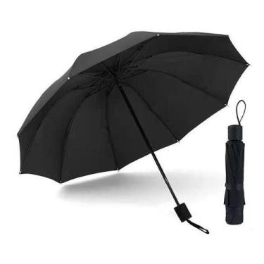 Imagem de Sombrinha Guarda Chuva Liso Preto Família Prático Grande 661 - Tem Tud