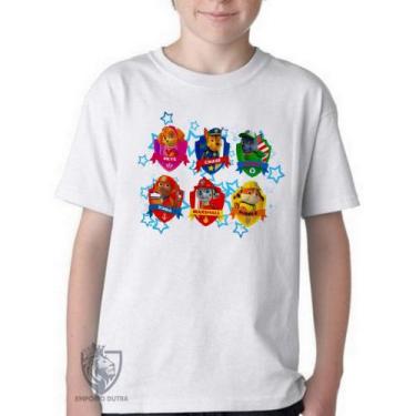 Imagem de Camiseta Infantil ou adulto  Patrulha Canina nomes Blusa Criança todos