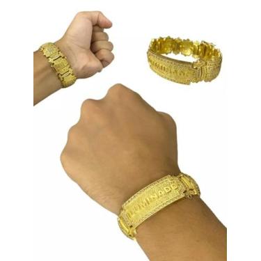 Imagem de Bracelete 18mm Iluminado Cravejado Banhado A Ouro 18k - ToJoia18k