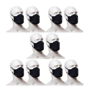 Imagem de Kit com 10 Máscaras Protetoras Lupo 36004-904 Pretas, Preto, ÚNICO